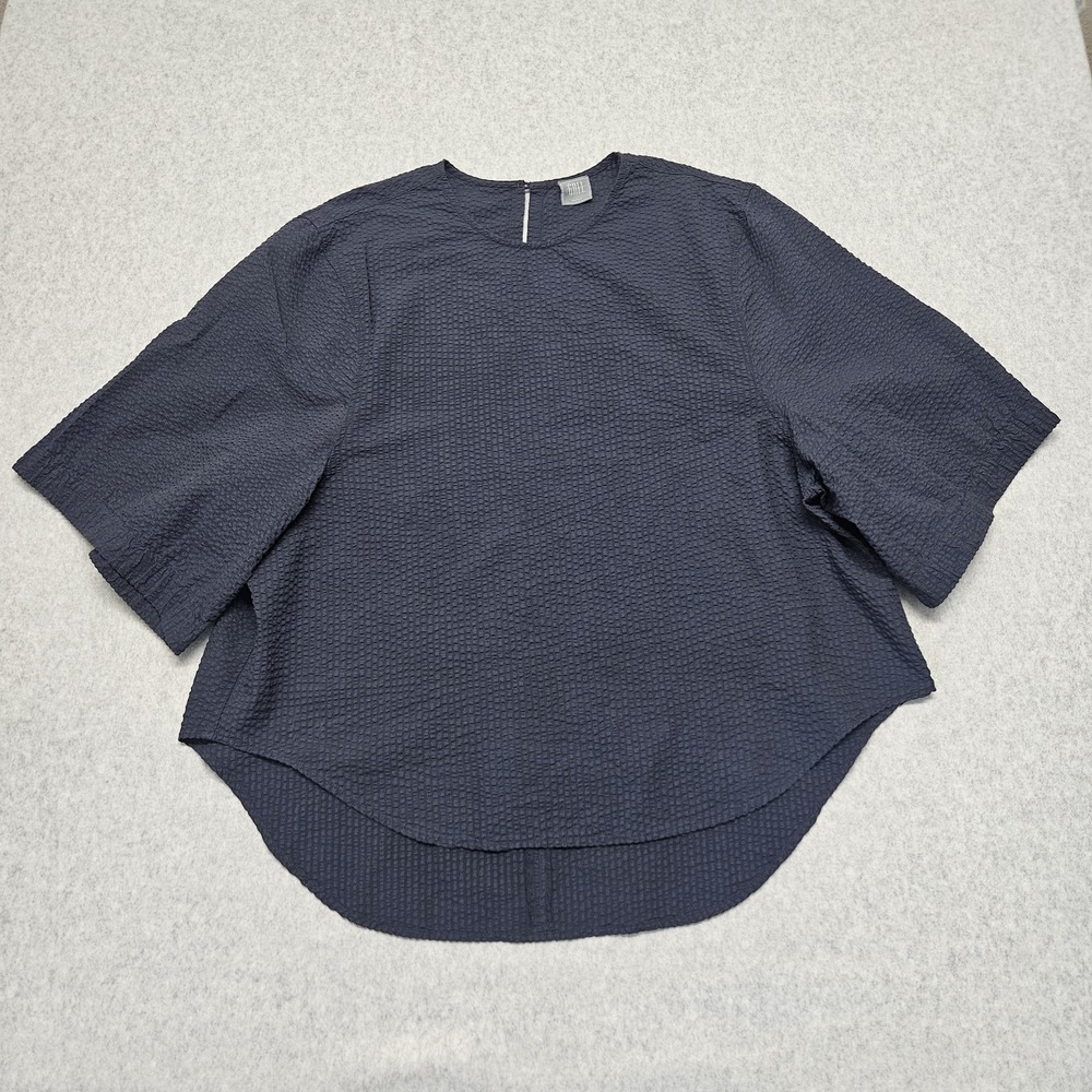 Grei New York Women's Virago Seersucker  Sz O/1‎  In Midnight Blue Quiet Luxury - Picture 10 of 15